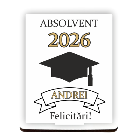 Trofeu Absolvent Personalizat – Cadou Unic pentru Final de Studii